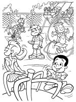 A coloring page of krypto the superdog